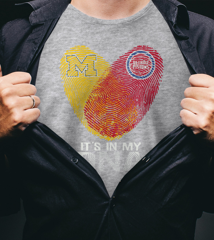 Michigan M Detroit Pistons It's In My DNA T-Shirt
