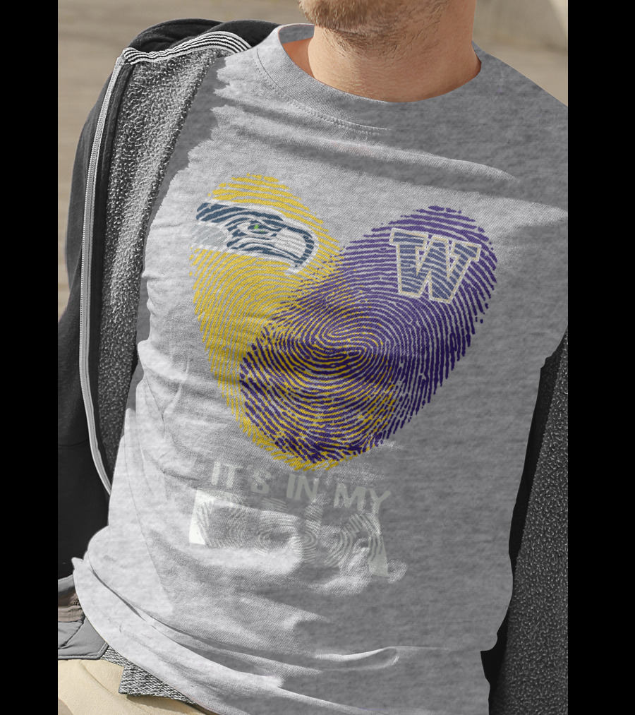 Seattle Seahawks Washington Huskies It's In My Dna T-Shirt