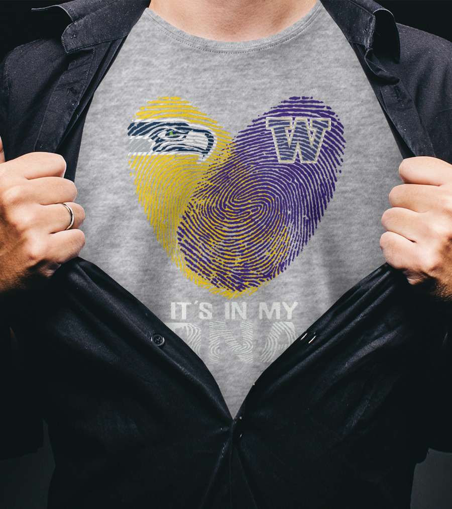 Seattle Seahawks Washington Huskies It's In My Dna T-Shirt