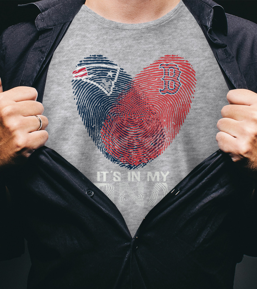 New England Patriots Boston Red Sox It's In My Dna T-Shirt