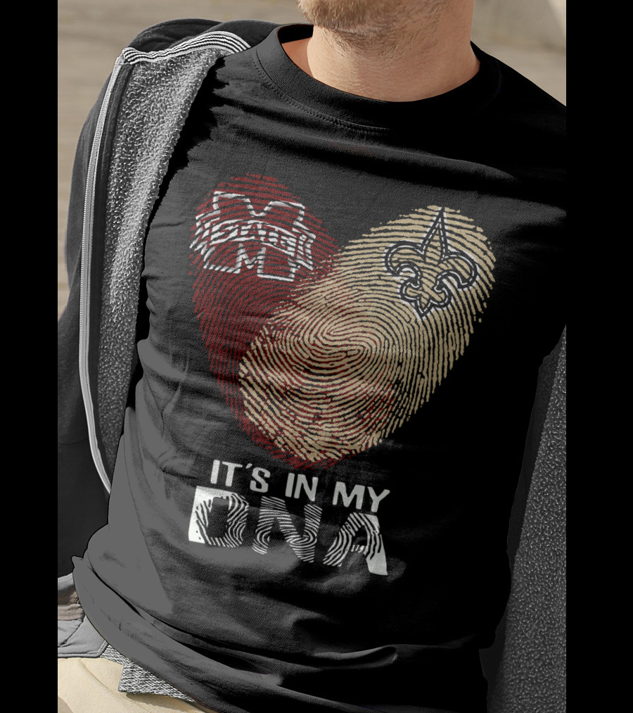 New Orleans Saints Ms State It's In My Dna T-Shirt