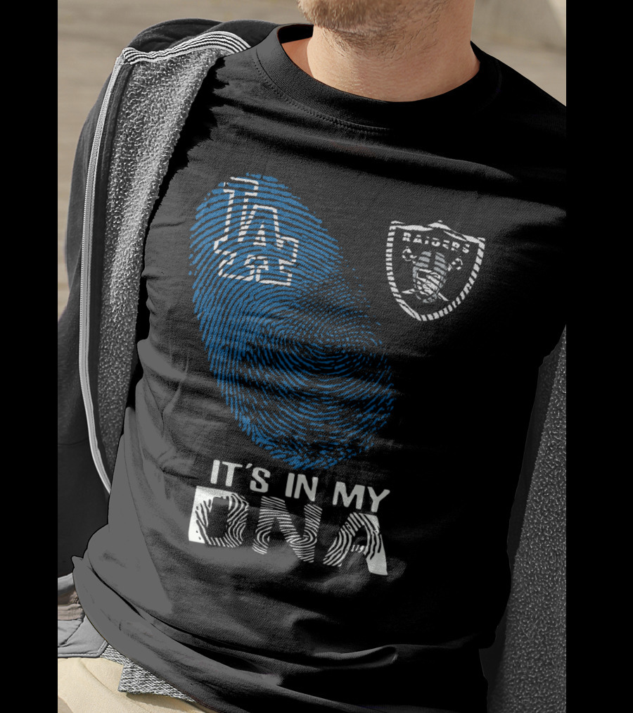 It's In My Dna Oakland Raiders Los Angeles Dodgers T-Shirt
