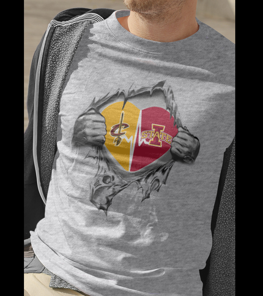 Iowa State Cleveland Cavaliers Heart T-Shirt