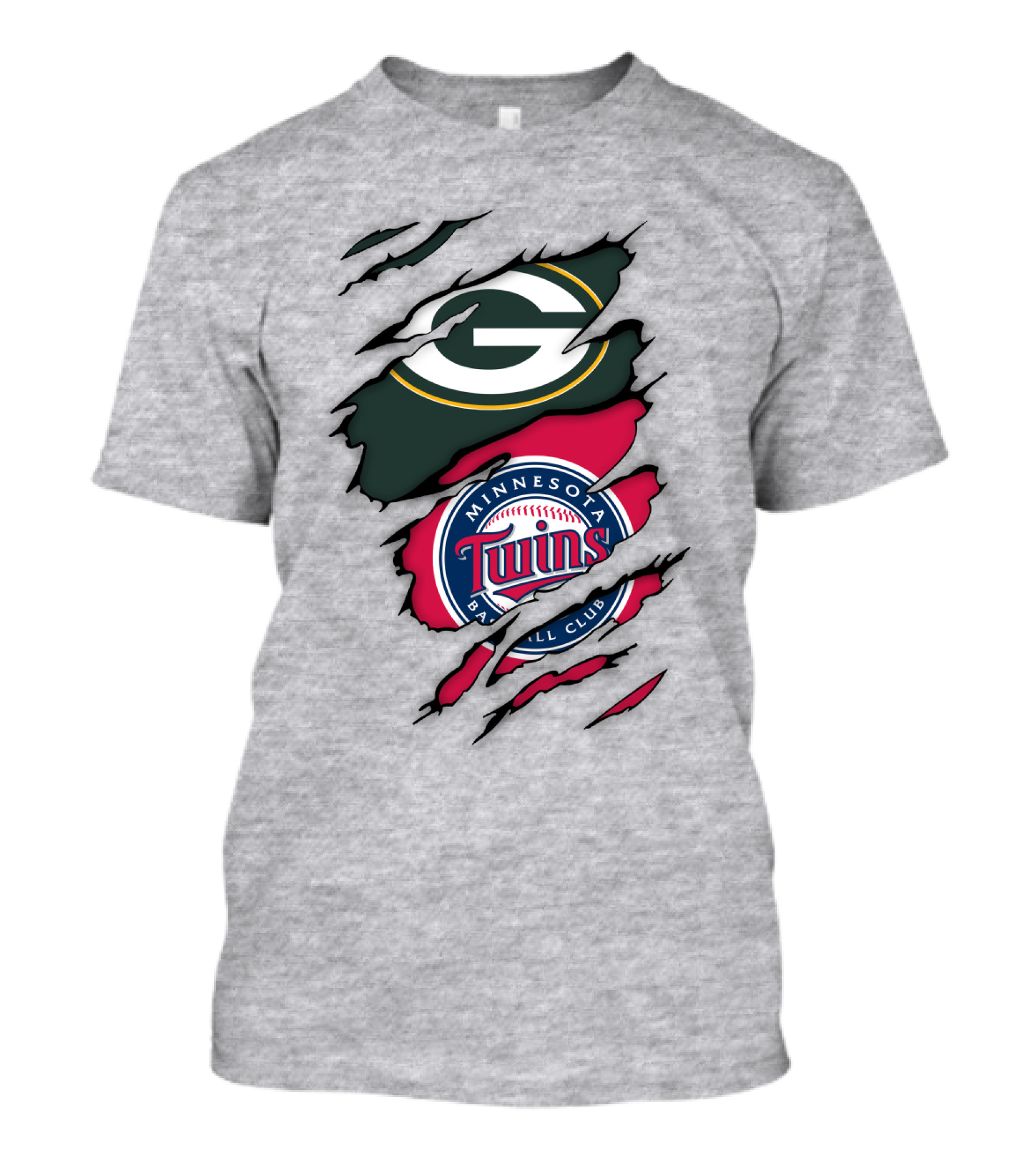 Minnesota Twins Baseball Club Green Bay Packers T-Shirt