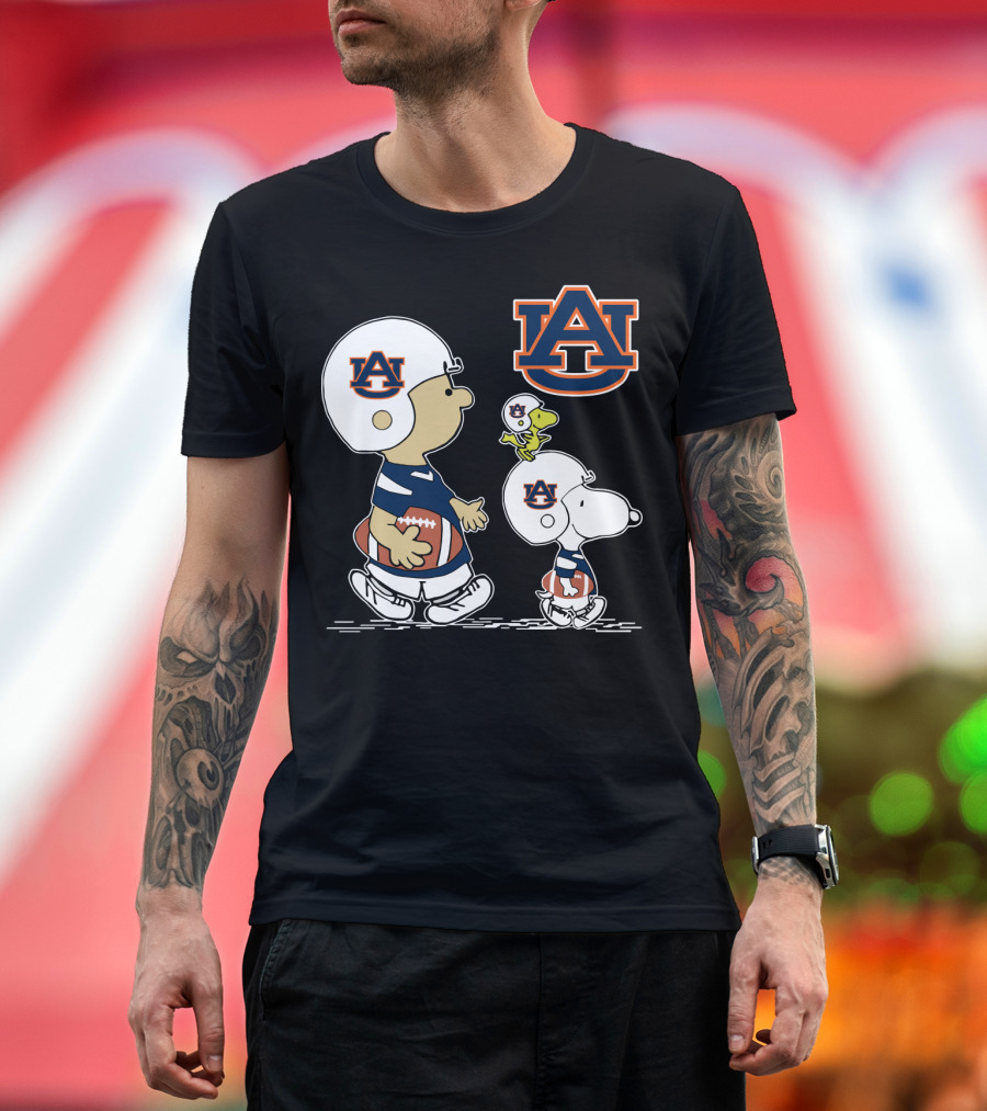 Auburn Tigers AU Cartoon Football Players T-Shirt