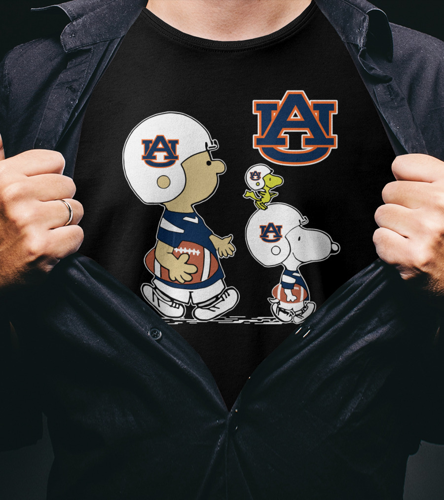 Auburn Tigers AU Cartoon Football Players T-Shirt