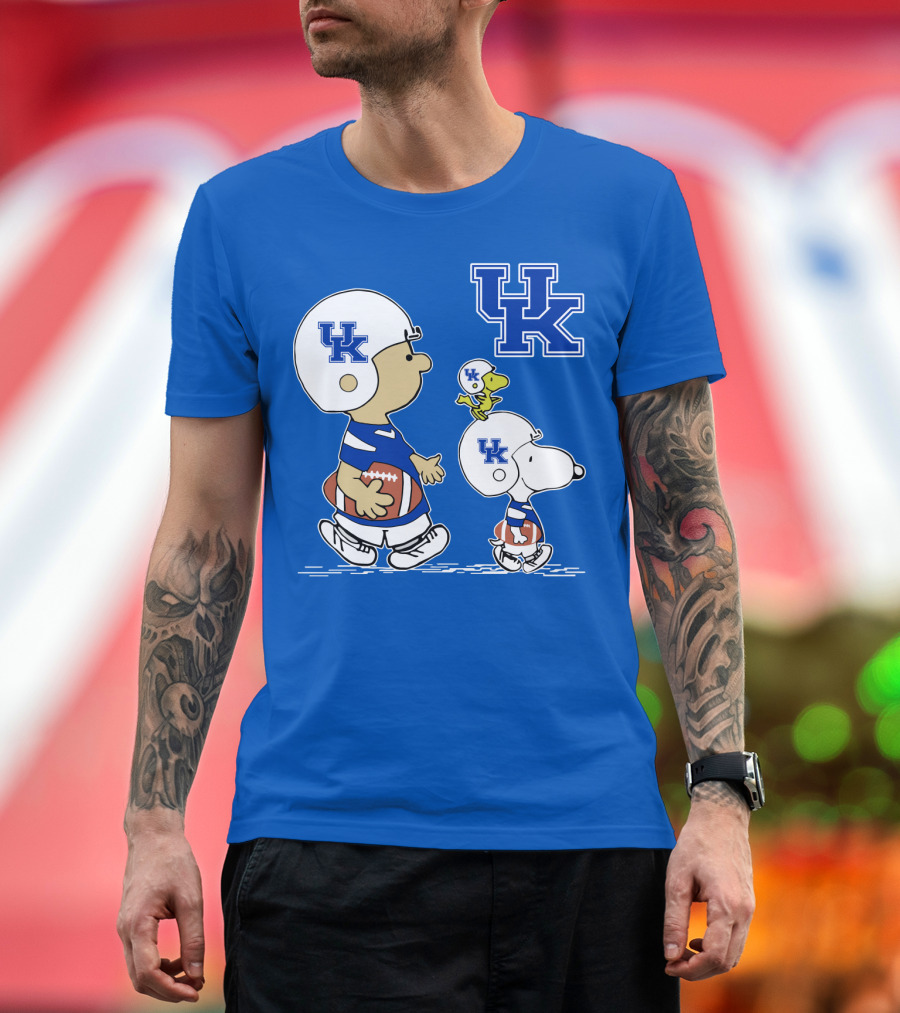 Kentucky Wildcats Peanuts Football Characters UK T-Shirt