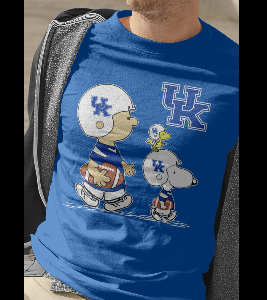 Kentucky Wildcats Peanuts Football Characters UK T-Shirt