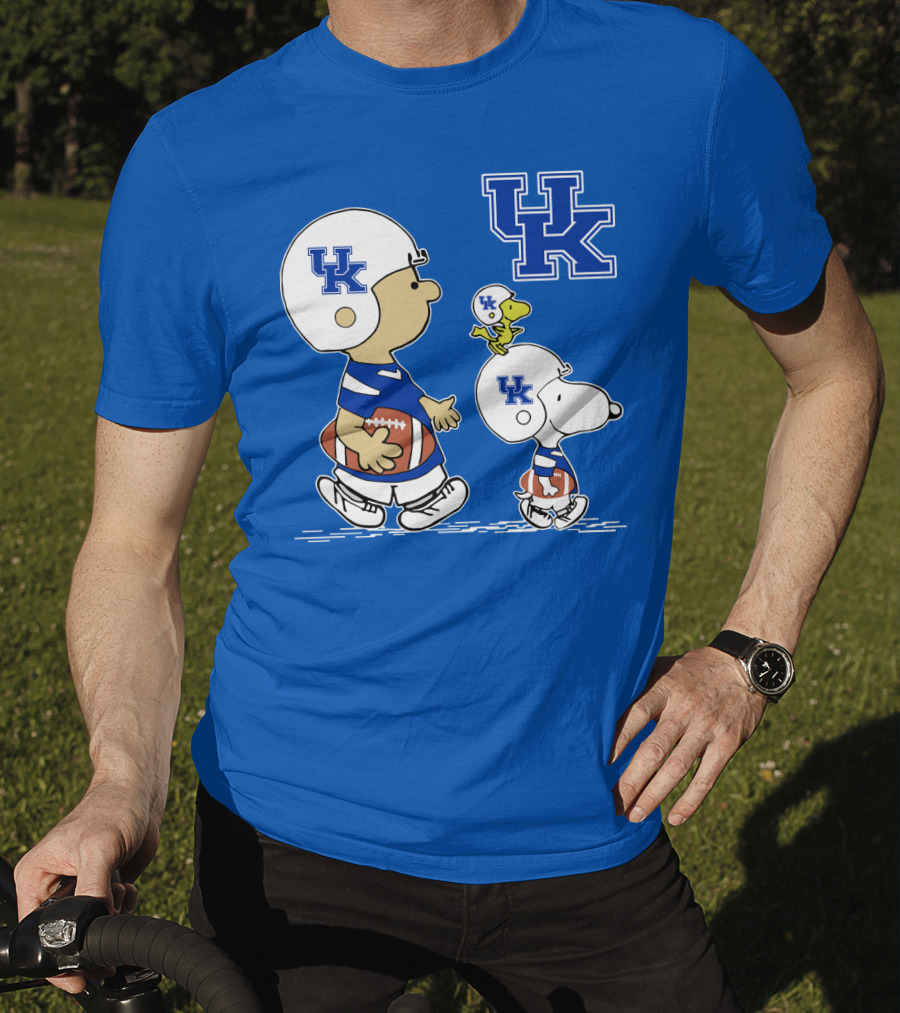 Kentucky Wildcats Peanuts Football Characters UK T-Shirt
