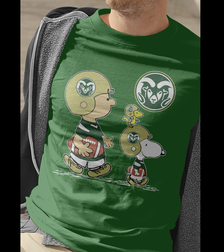 Colorado State Rams Peanuts Football Team Gear T-Shirt