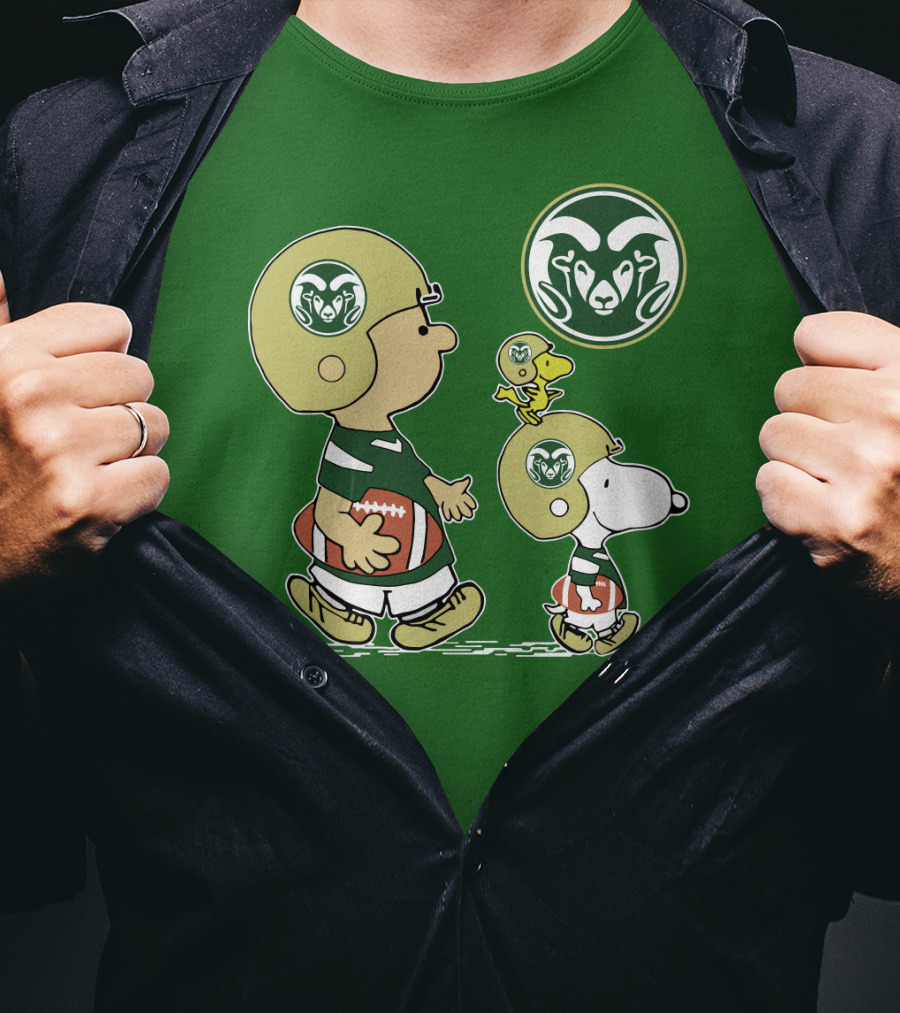 Colorado State Rams Peanuts Football Team Gear T-Shirt