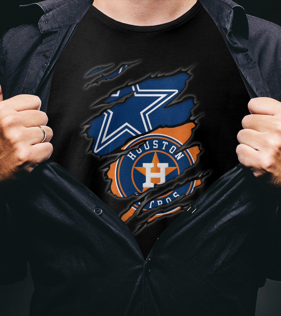 Dallas Cowboys Houston Astros Logo Mashup T-Shirt