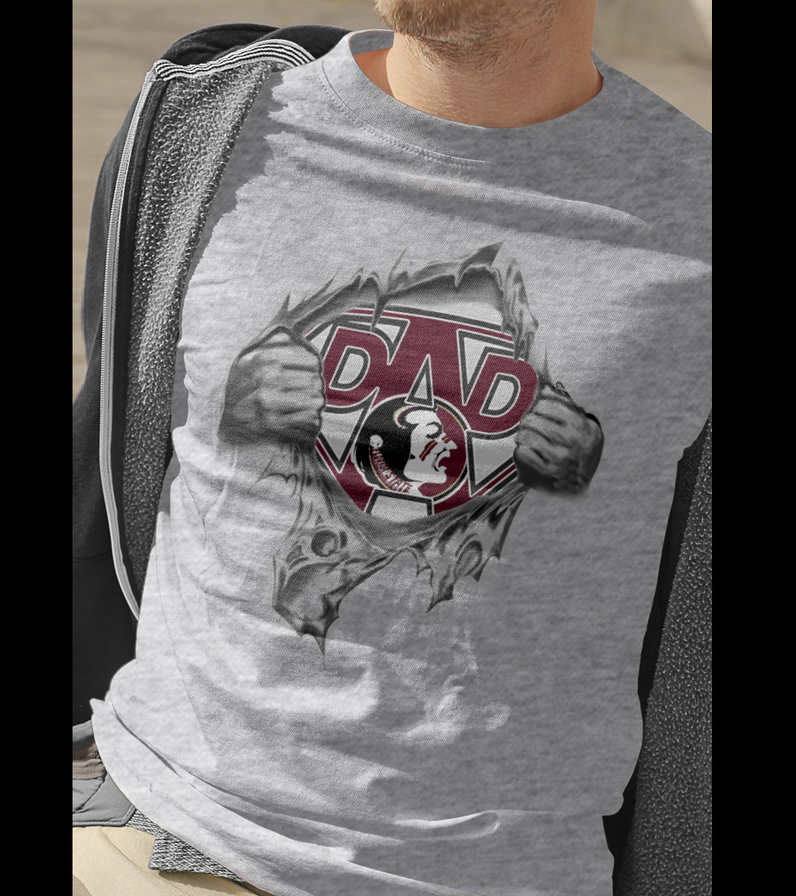 Seminoles Dad Super Logo Football Dad T-Shirt