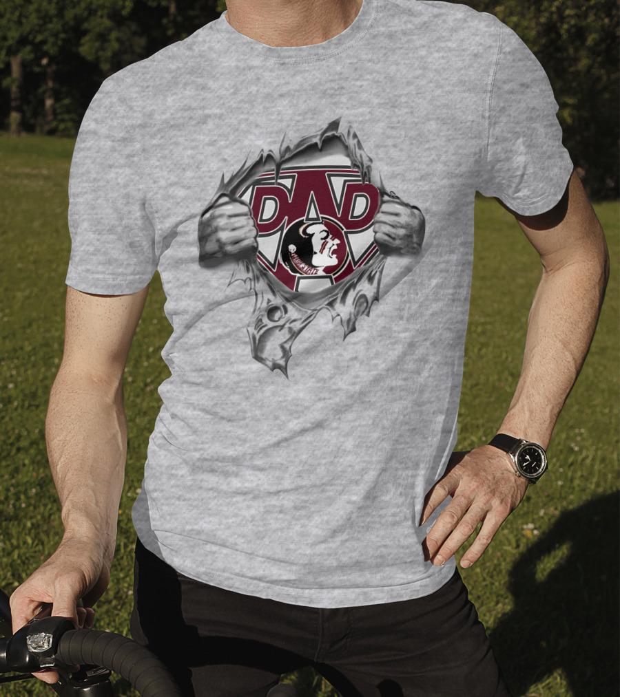 Seminoles Dad Super Logo Football Dad T-Shirt
