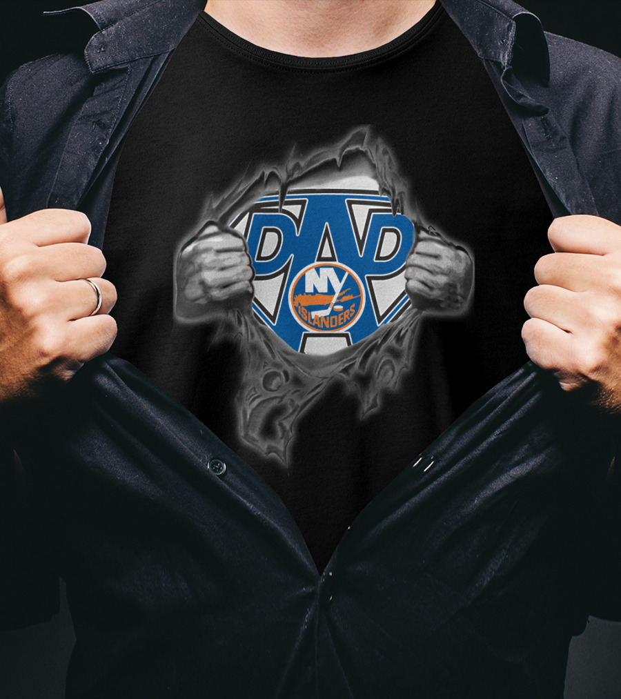 Islanders Super Dad NY Logo Emblem T-Shirt