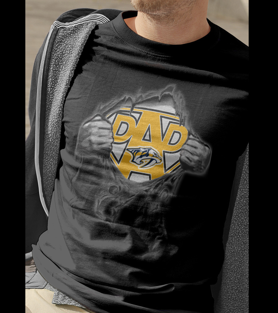 Nashville Predators Dad Superhero T-Shirt