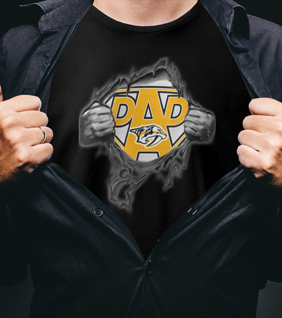 Nashville Predators Dad Superhero T-Shirt