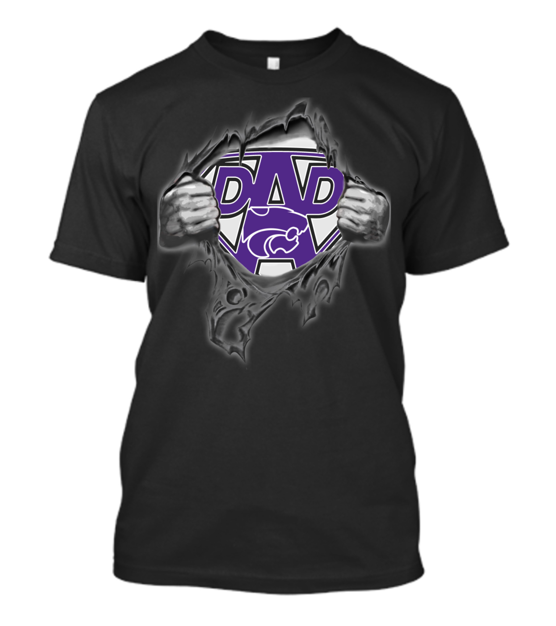 Kansas State Wildcats Dad Super Logo Hero T-Shirt