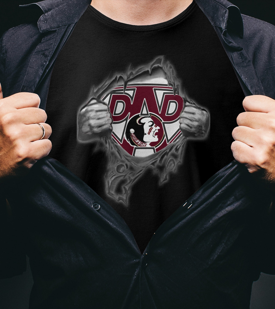 Seminoles Super Dad Florida State Logo Superman T-Shirt