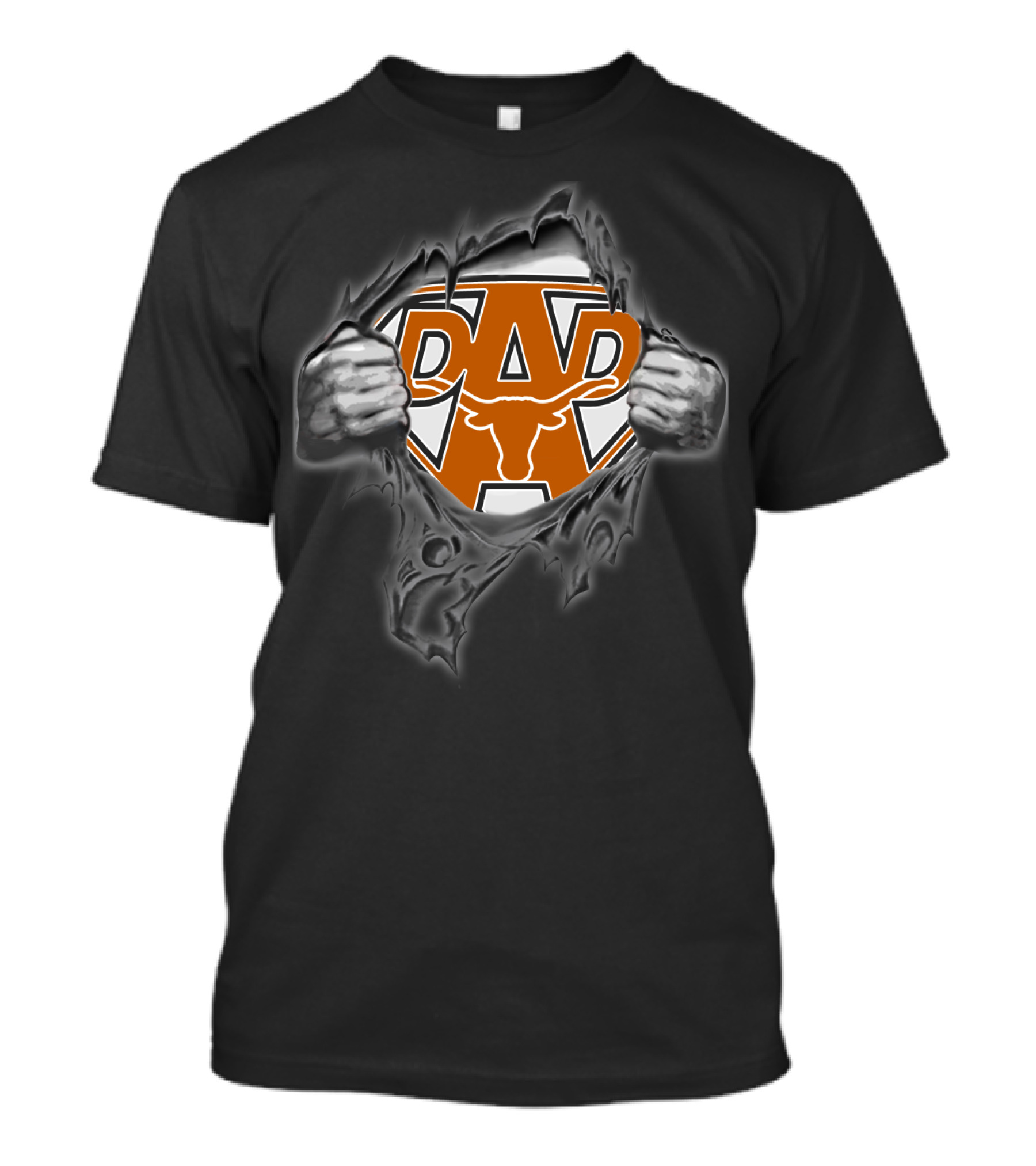 Texas Longhorns Dad Superhero T-Shirt
