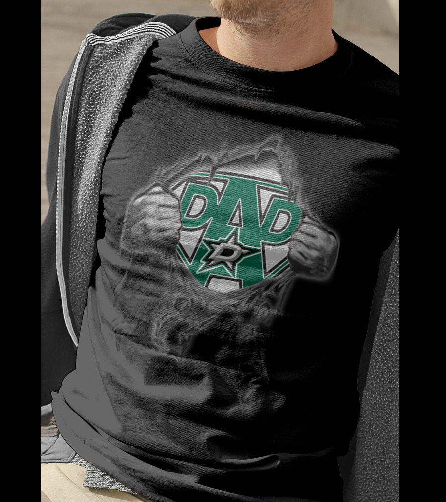 Dallas Stars Super Dad Logo Reveal T-Shirt