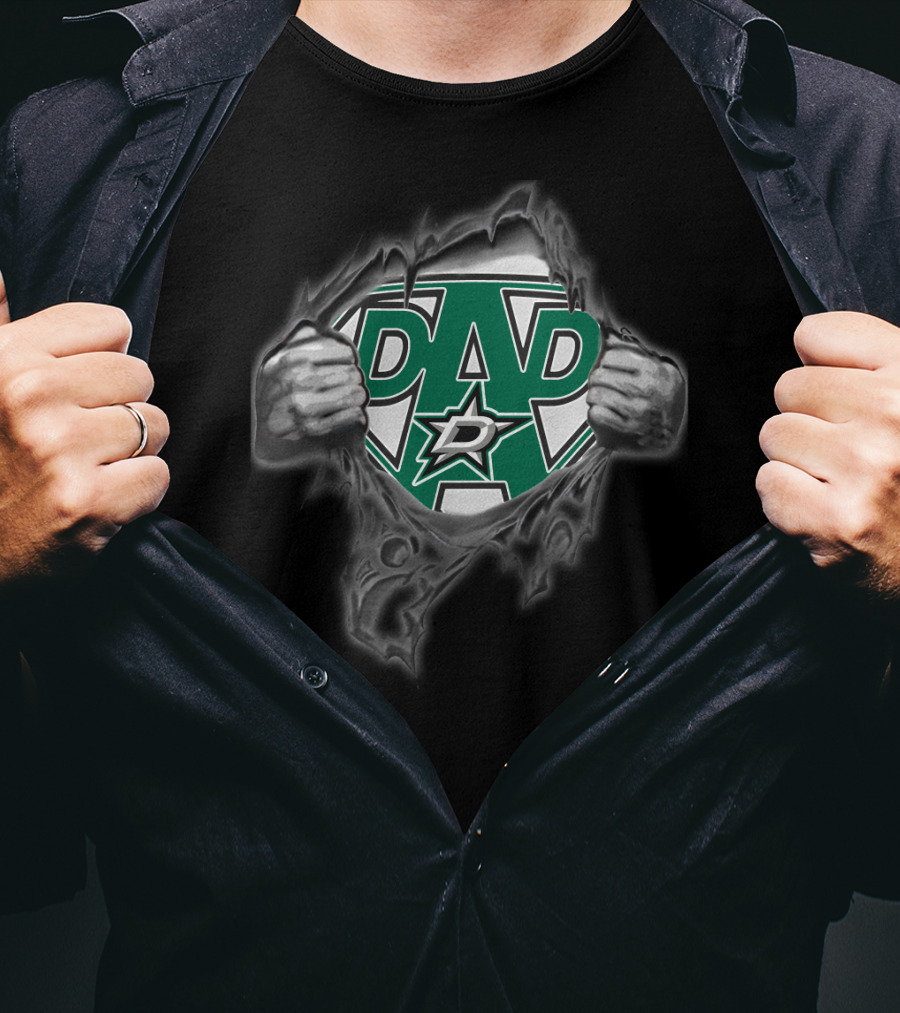 Dallas Stars Super Dad Logo Reveal T-Shirt