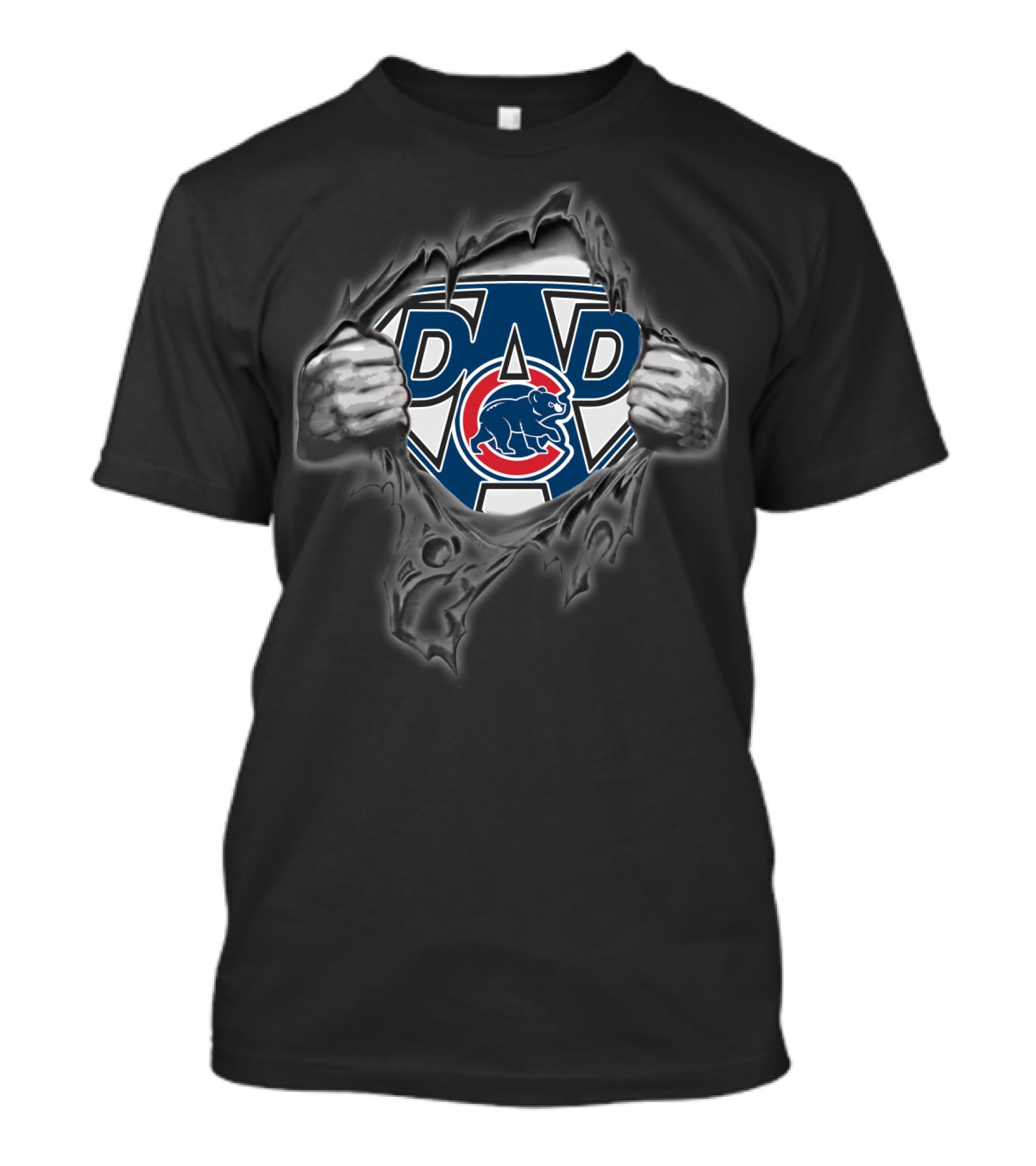 Chicago Cubs Dad Superhero Logo Concept T-Shirt
