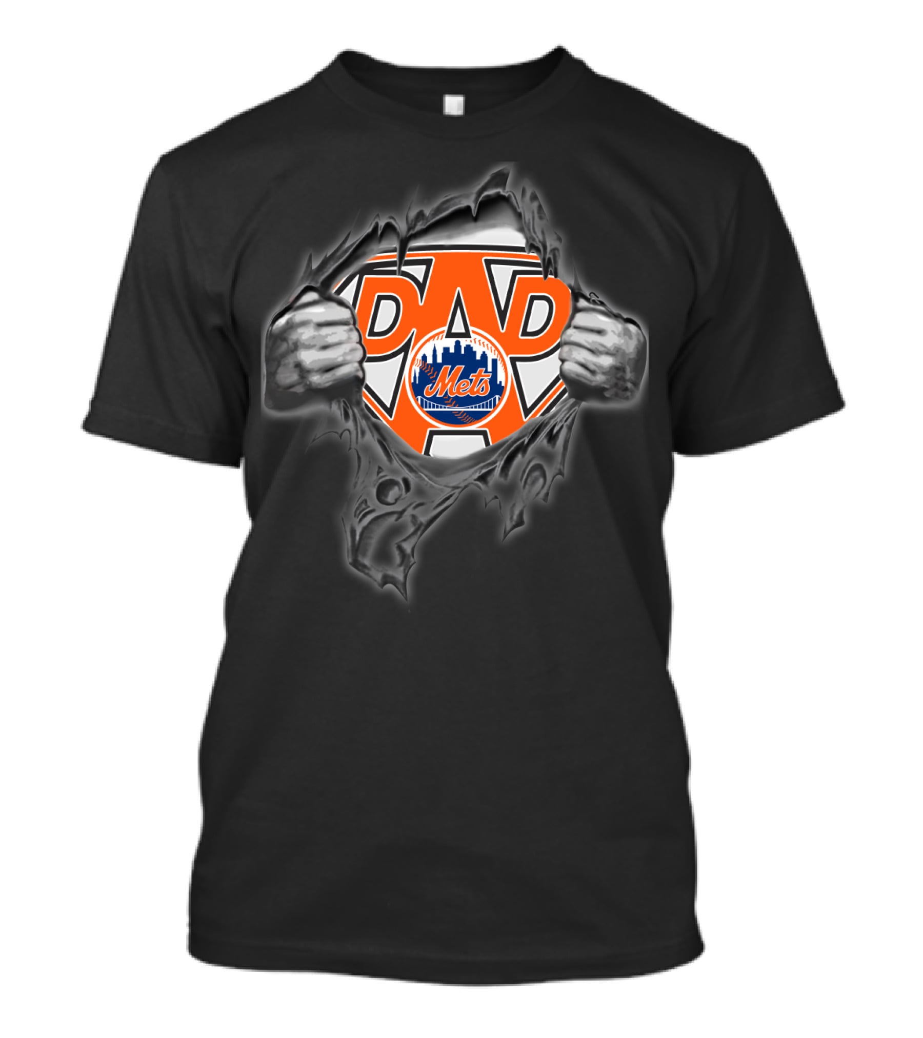 New York Mets Dad Superhero T-Shirt