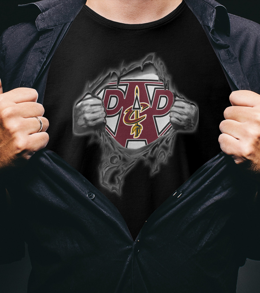 Cleveland Super Dad Cavaliers Logo Hero T-Shirt