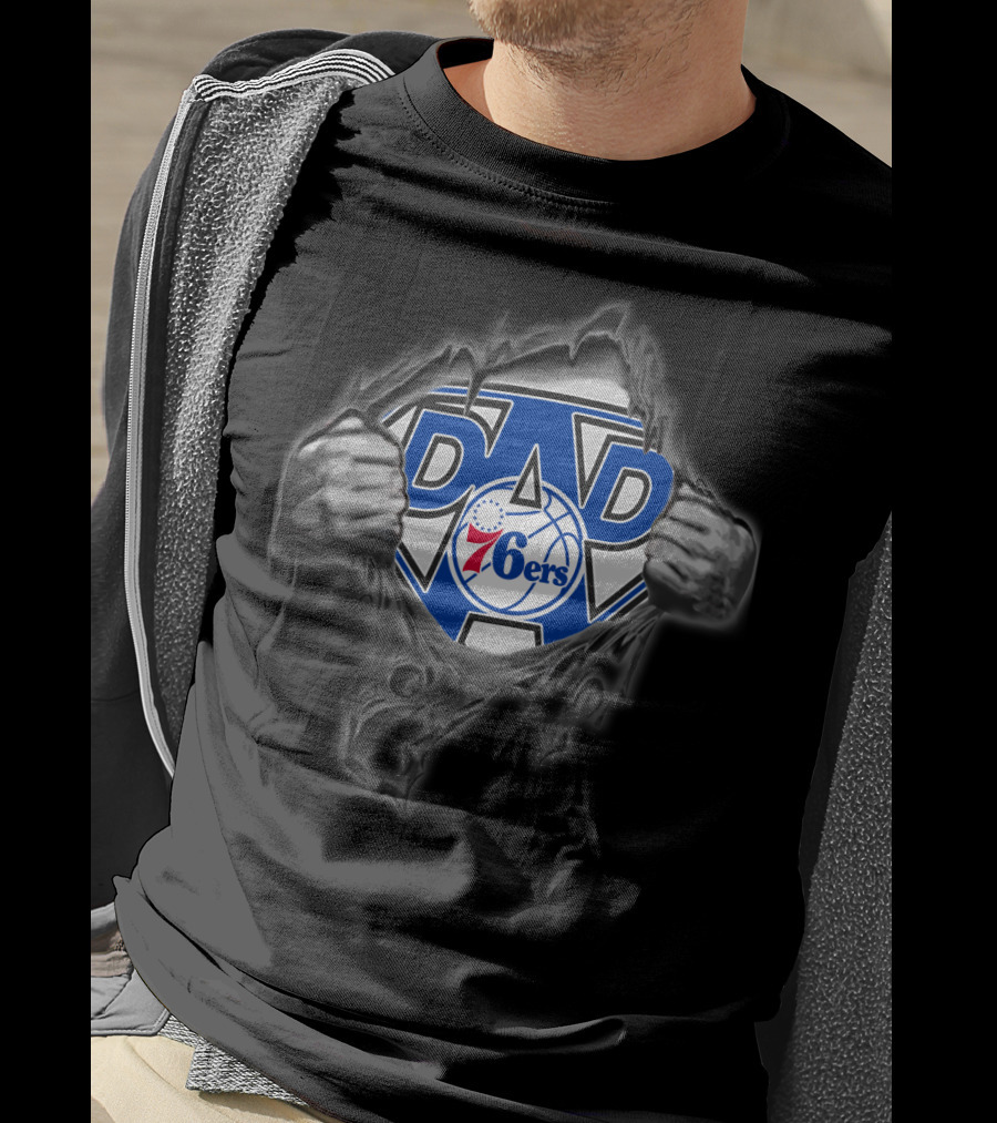 Philadelphia 76ers Super Dad Fan T-Shirt