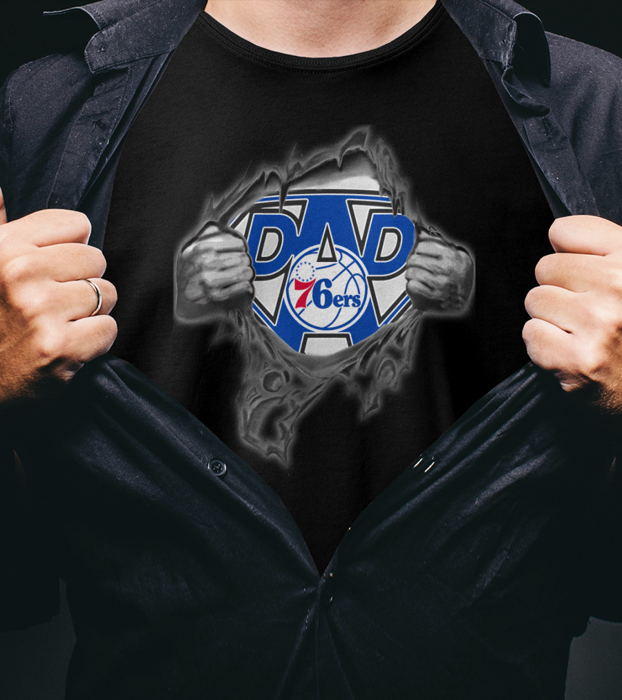 Philadelphia 76ers Super Dad Fan T-Shirt