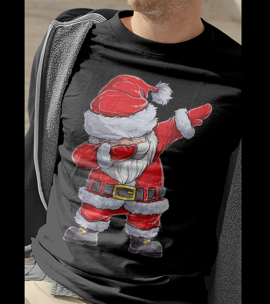 Dabbing Santa Claus Christmas Dance Pose T-Shirt
