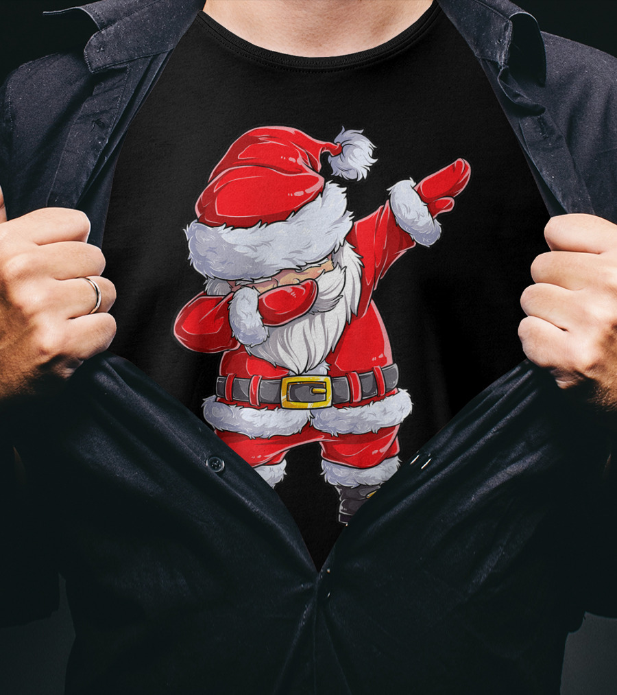 Dabbing Santa Claus Christmas Dance Pose T-Shirt