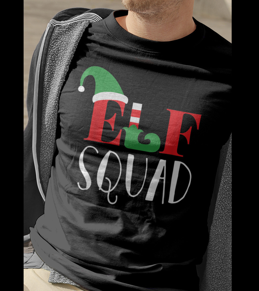 Family Christmas Matching Holiday Elf Squad Group T-Shirt