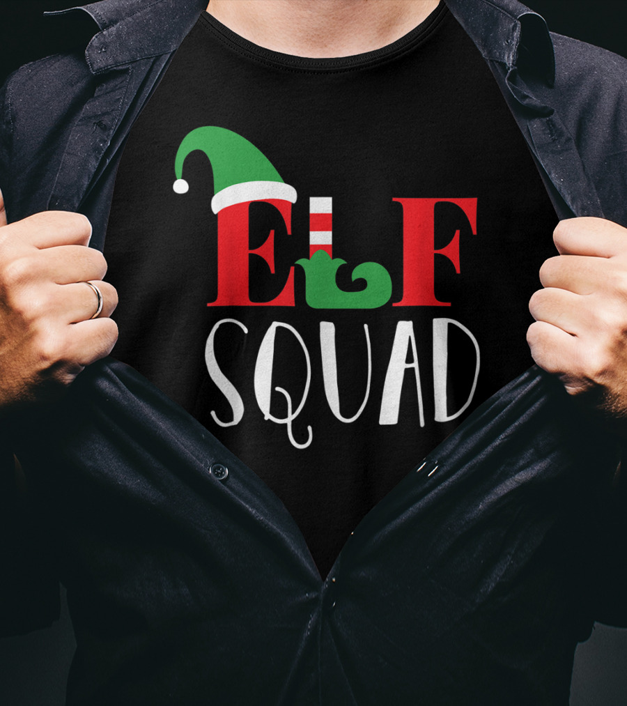 Family Christmas Matching Holiday Elf Squad Group T-Shirt