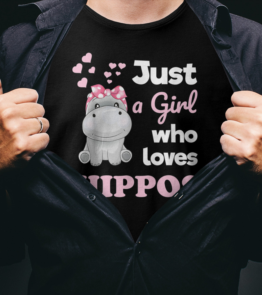 Just A Girl Who Loves Hippos T-Shirt