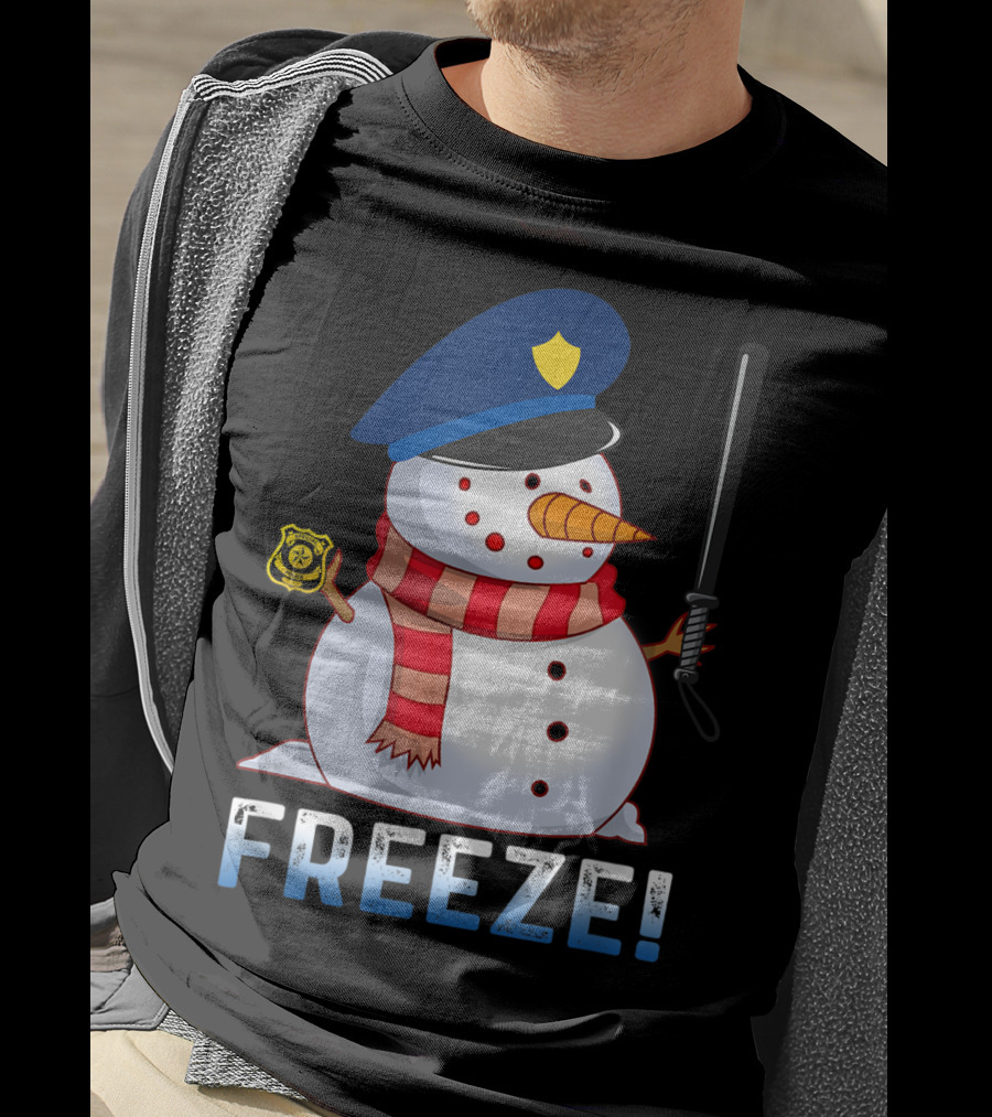 Police Snowman Freeze T-Shirt