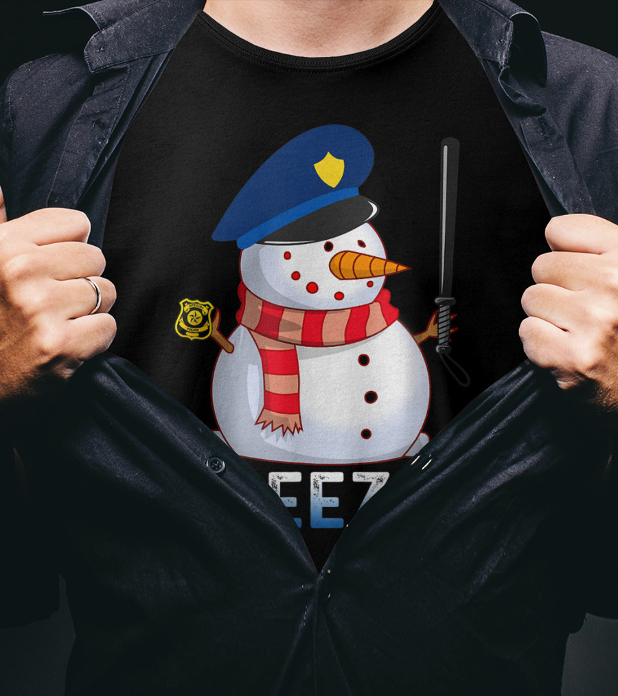 Police Snowman Freeze T-Shirt