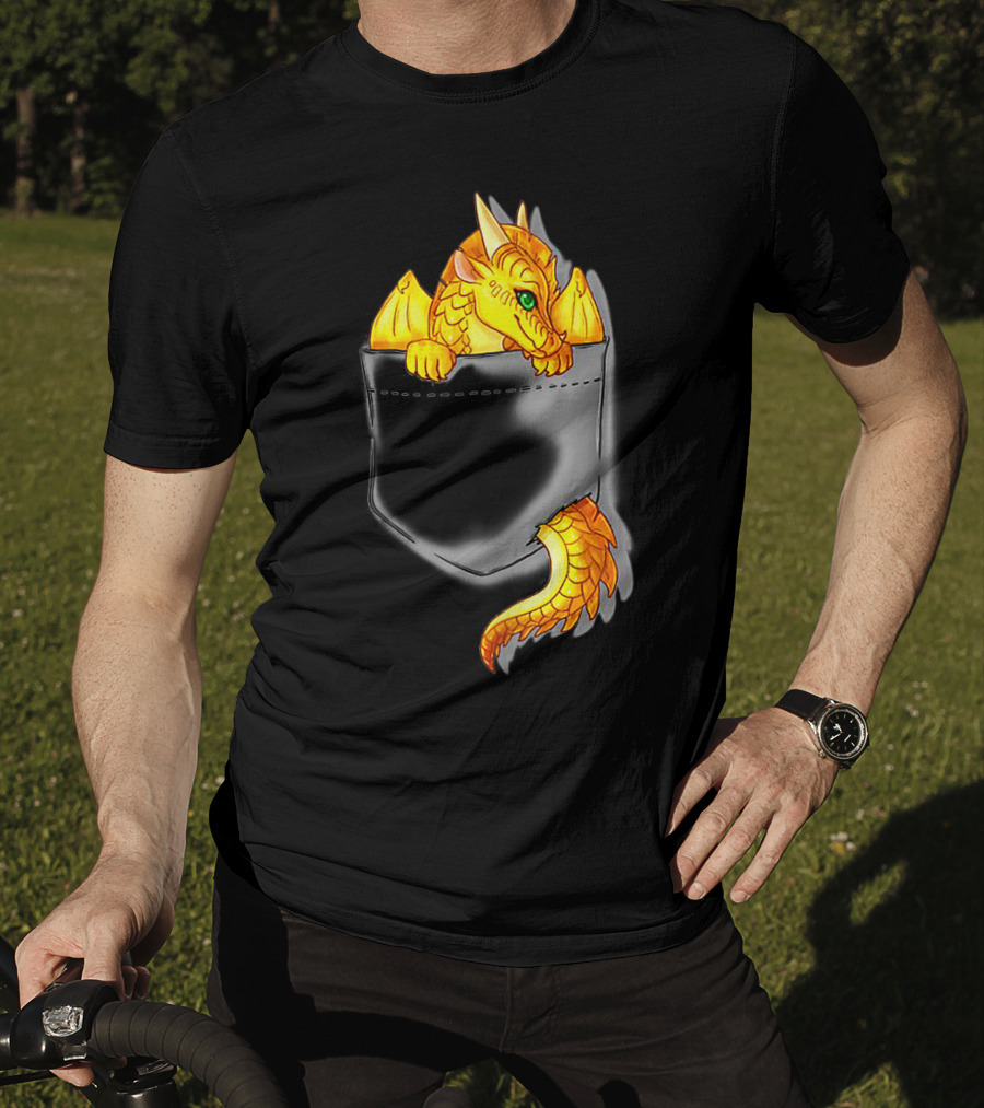 Wings Of Fire Pocket Sunny Dragon Bright Gold Character T-Shirt