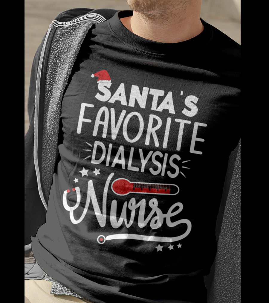 Santa's Favorite Dialysis Nurse T-Shirt