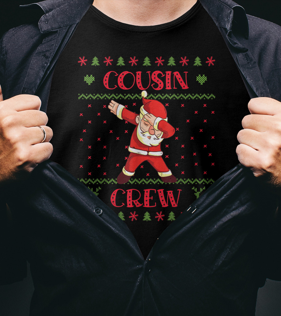 Cousin Crew Dabbing Santa Christmas T-Shirt