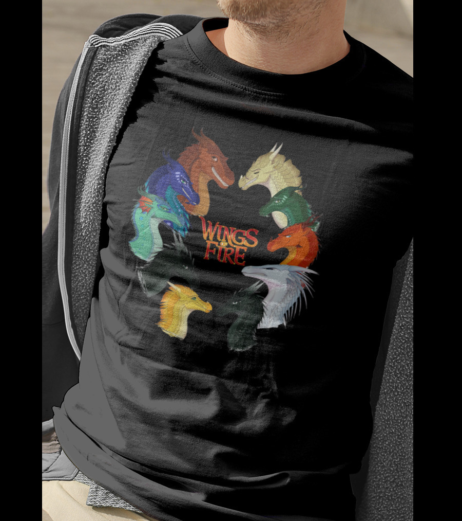 Wings Of Fire All Together Dragon Circle T-Shirt