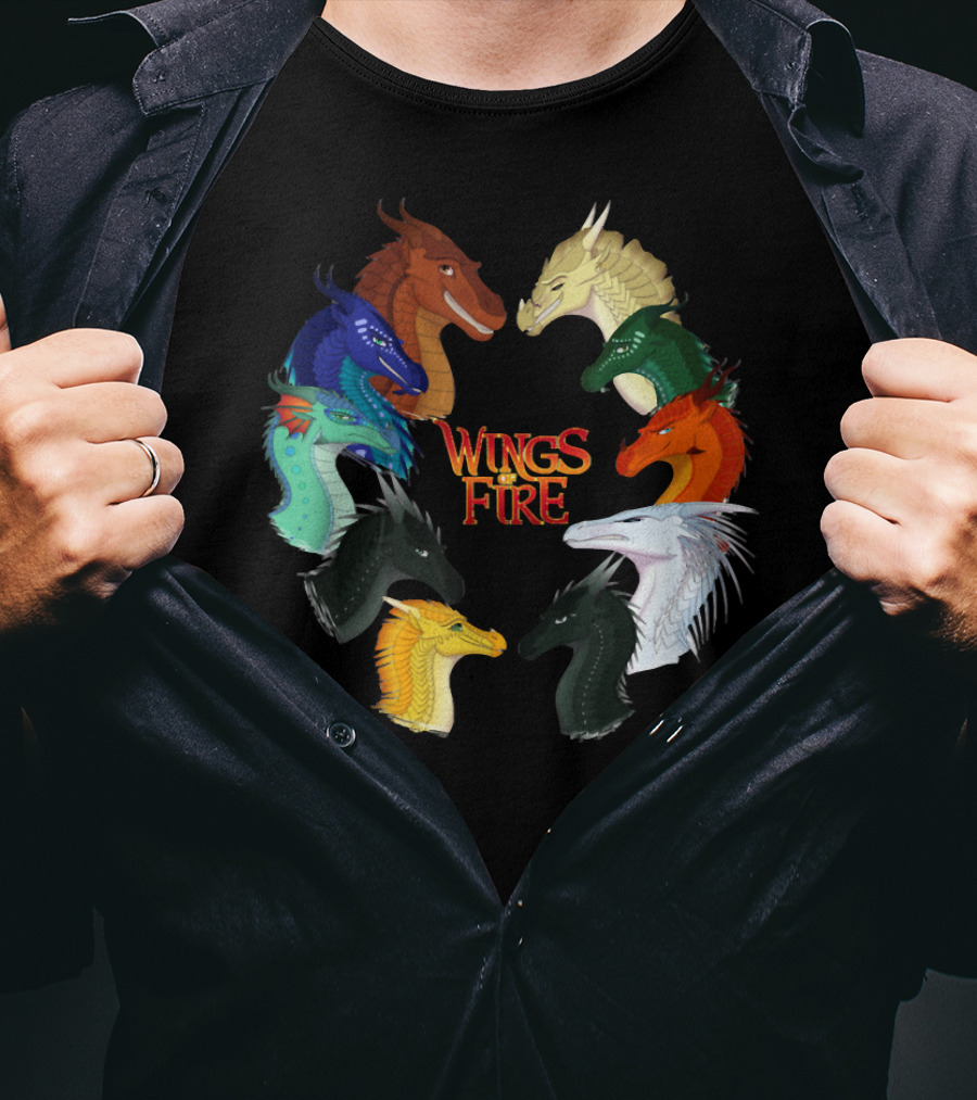 Wings Of Fire All Together Dragon Circle T-Shirt