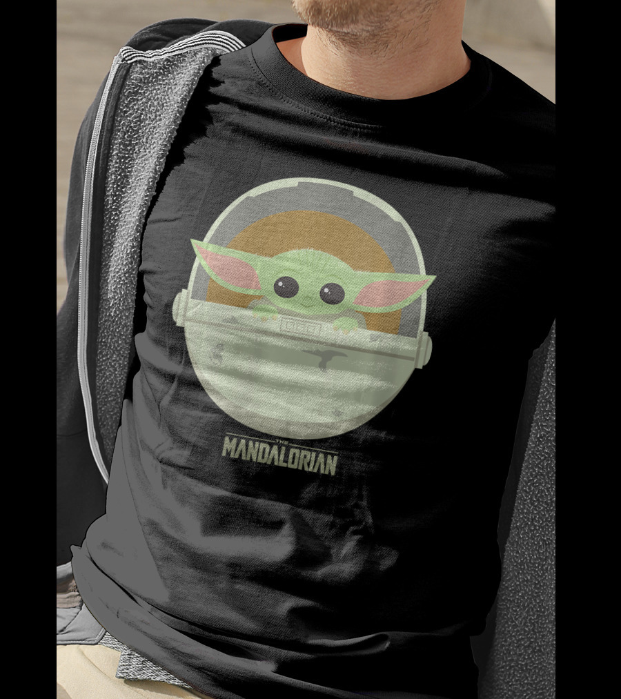 Star Wars The Mandalorian The Child Bassinet Helmet T-Shirt