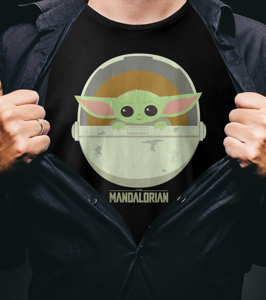 Star Wars The Mandalorian The Child Bassinet Helmet T-Shirt