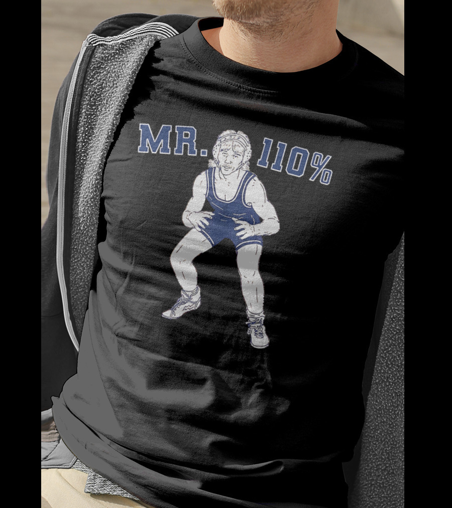 MR. 110% Wrestling Cartoon Wrestler T-Shirt
