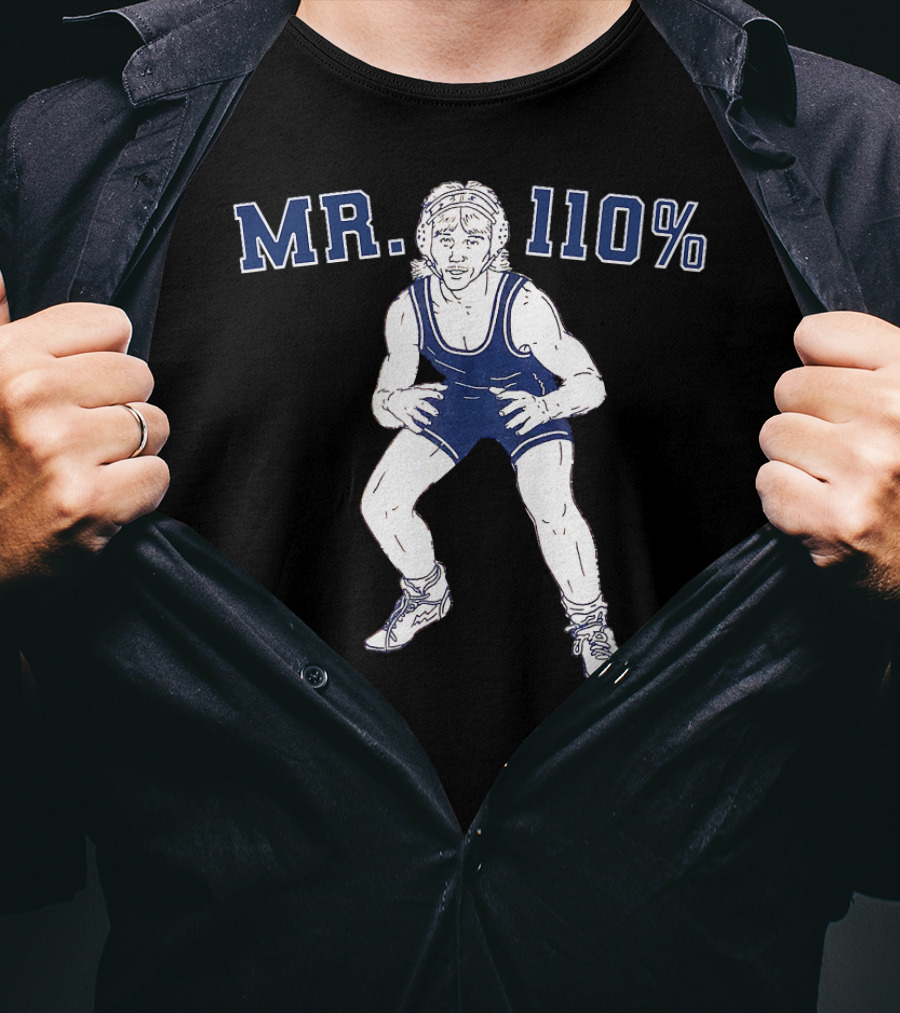 MR. 110% Wrestling Cartoon Wrestler T-Shirt