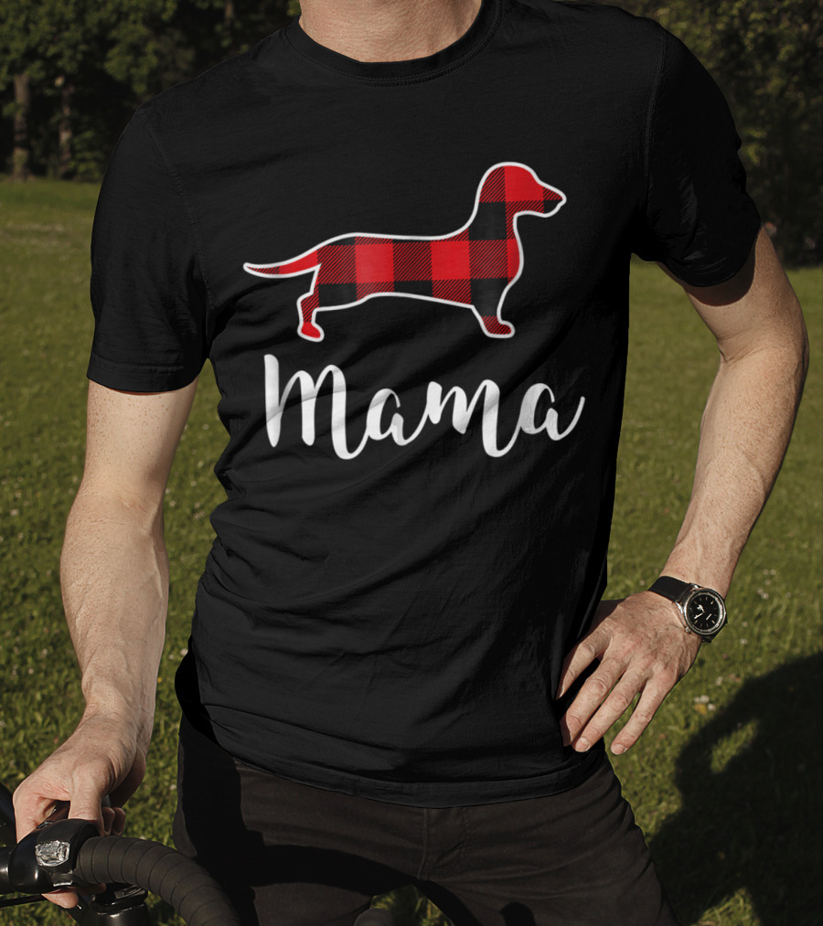Mama Plaid Dachshund T-Shirt