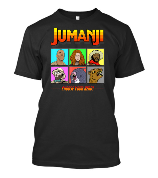 Jumanji The Next Level Choose Your Hero Pixel Characters Selection T-Shirt