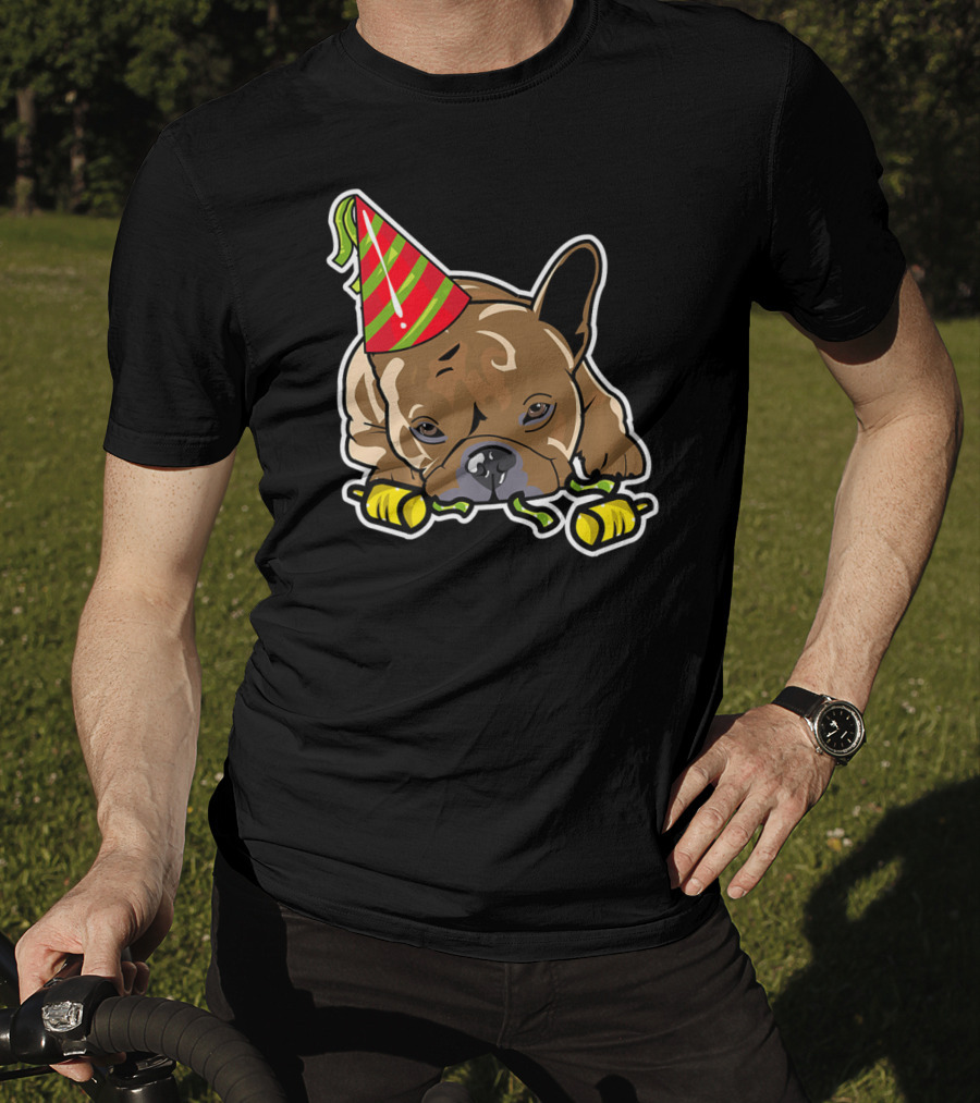 Eve French Bulldog Frenchie Happy New Year Party Hat T-Shirt